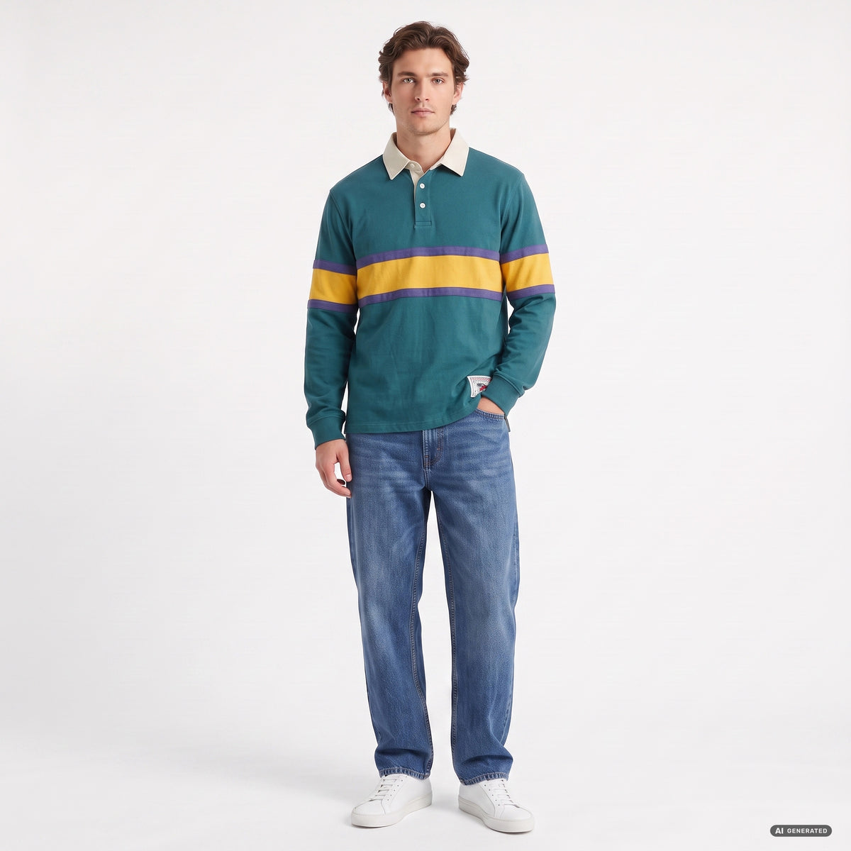 Long-sleeved polo shirt Yacht Club