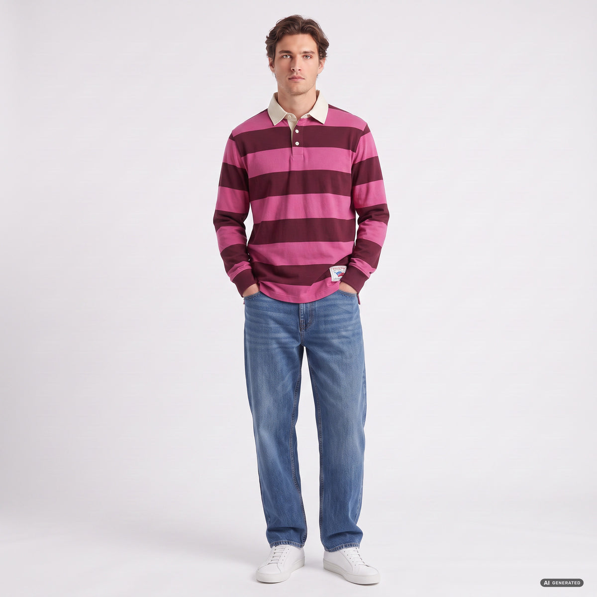 Long-sleeved polo shirt