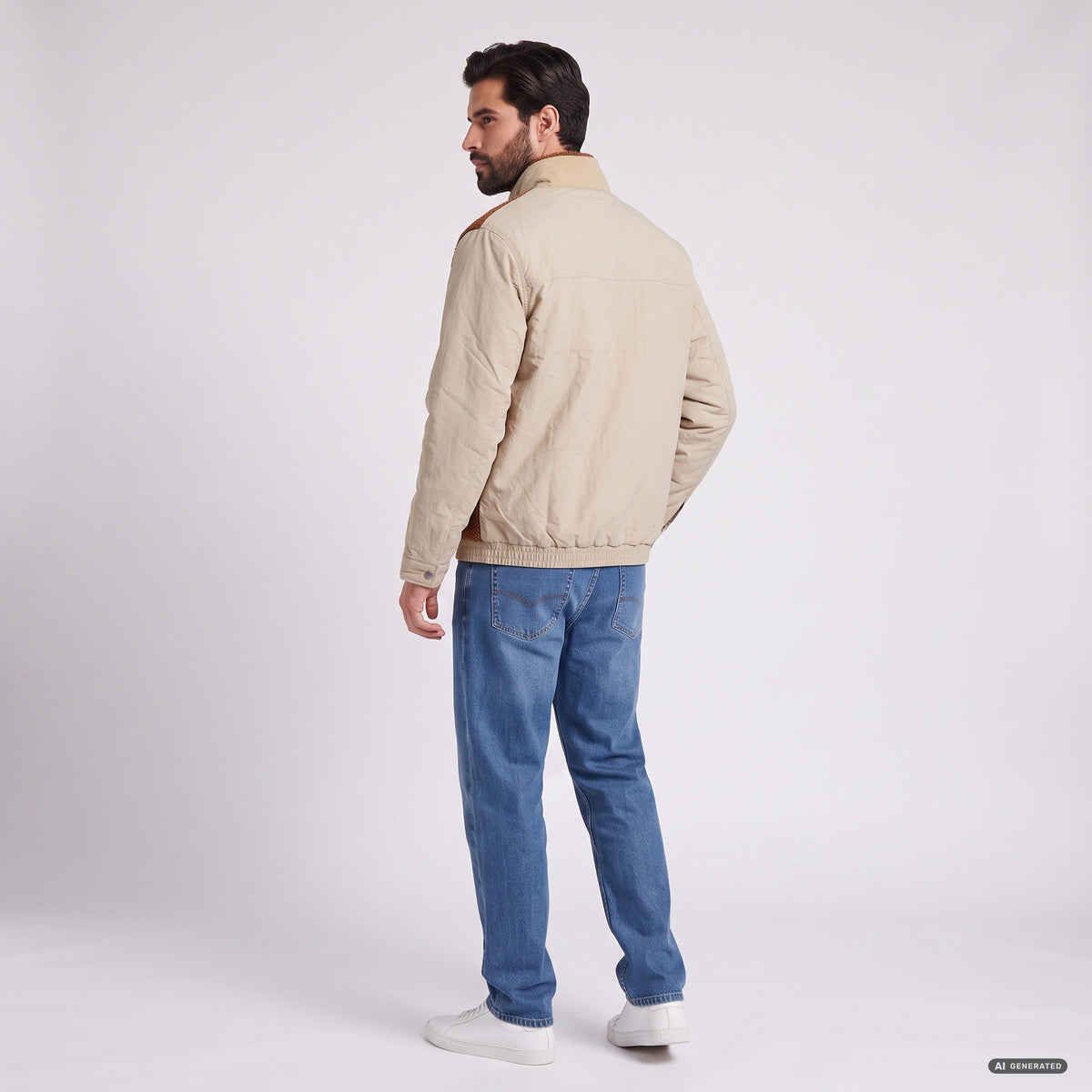 Padded jacket in teddy